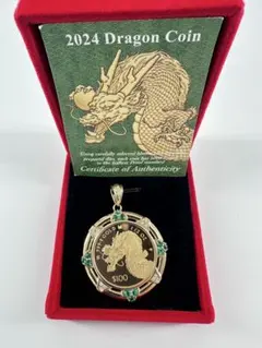 999.9ゴールド ドラゴンペンダント 2024年
