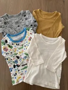 ベビー 長袖肌着 シャツ 80サイズ 4枚セット