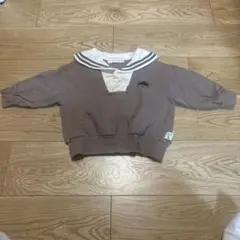 LOGOS DAYS セーラー襟 トレーナー くま刺繍