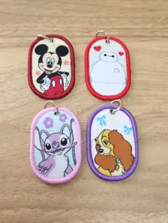 ディズニータグキーホルダー ミッキー　ベイマックス　エンジェル　レディ