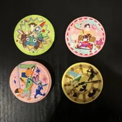 ディズニー　刺繍缶バッジ　4個セット
