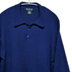BANANA REPUBLIC ネイビー 長袖ポロシャツ b06aのサムネイル