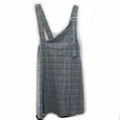 千鳥柄サロペットワンピース