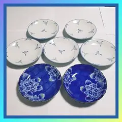 4/6出品終了✨新品未使用✨あじさい小皿２枚✨小花柄小皿５枚セット✨和食器