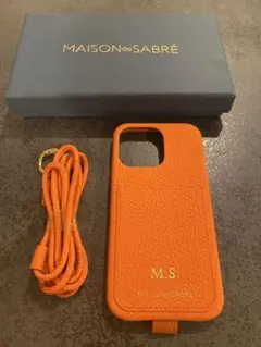 MAISON de SABRÉ オレンジ レザーケース iPhone 13pro