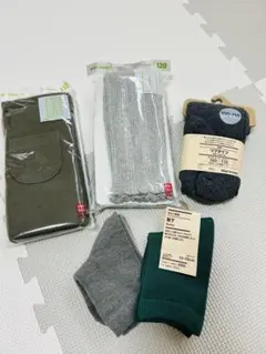 無印・ユニクロセット 100〜120cm グレー・カーキ・ダークグレー