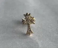 22k 6Pダイヤ クロスピアス プラス 22金 パヴェダイヤ