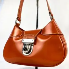 希少♡BVLGARI ブルガリ ロゴ ゴールド金具 レザー ショルダーバッグ