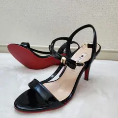 【新品級】DIANA ダイアナ サンダル ヒール リボン 22.5cm 赤ソール