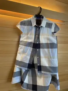 BLUE LABEL CRESTBRIDGEチェック柄シャツ、スカートセット