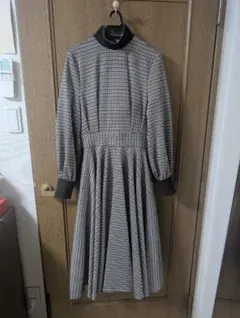 【匿名配送】foufou 千鳥ワンピース M chidori 千鳥柄 9/23 新作】checked one piece 