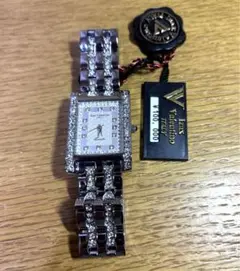 訳あり 未使用 石付 Izax Valentino腕時計 メンズ シルバー