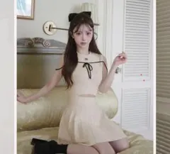 Darich ウエストオープンストリングニットミニワンピース free