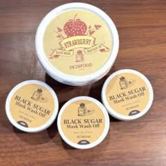 新品 SKINFOOD ブラックシュガー いちご マスク 4点セット 韓国コスメのサムネイル