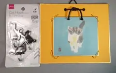 片岡鶴太郎さんの猫のイラスト色紙&猫フック