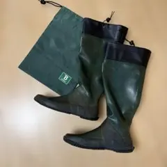 ⚫︎中古⚫︎WBSJ 日本野鳥の会 バードウォッチング長靴 グリーン Lのサムネイル