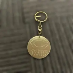 広島東洋カープ CARP　ゴールド金属プレート キーホルダー　フィルム剥がし未