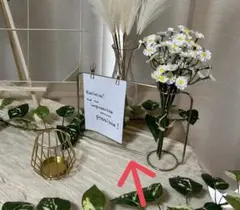 フォトフレーム+花瓶　ウェルカムスペース小物