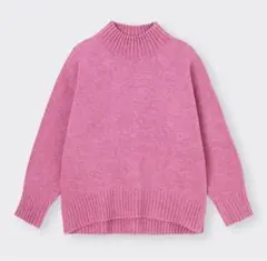 完売　ジーユー　パフィータッチハイネックチュニック　ピンク　Ｓ　新品未使用