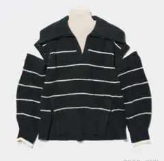 GU ボーダーカラーセーター　ロク