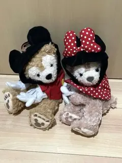 ダッフィー＆シェリーメイ ぬいぐるみポーチ　ミッキー＆ミニーコスプレ
