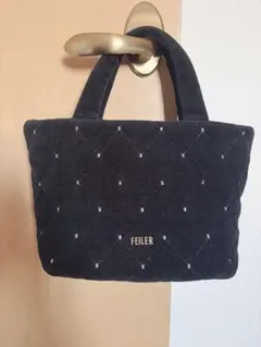 美品】フェイラー FEILER ユニ バッグ ダイヤステッチ ブラック - メルカリ