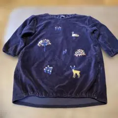 graniph 刺繍入りネイビー90サイズ
