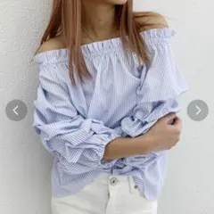 GYDA ジェイダ ボリュームスリーブトップス オフショル シャツのサムネイル