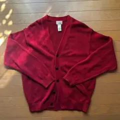 L.L.Bean 赤カーディガン コットンニットのサムネイル