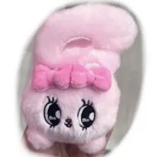 エスターバニー 寝そべりぬいぐるみペンポーチ　 ペンケース リボンバニー　ピンク