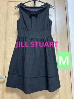 JILLSTUART ノースリーブ膝丈ワンピース　秋冬　袖なし　黒　大人かわいい