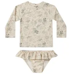 キッズ 水着 女の子 3点セット 長袖ラッシュガード フリルパンツ 帽子