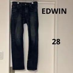 EDWIN ダークブルー ストレートレッグ デニム ジーンズ ジーパン