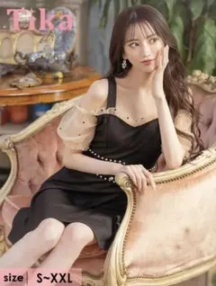 Tika ノースリーブ ブラックワンピース