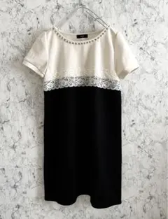 【DUKE】ビジュー レース ワンピース　セレモニー　結婚式　パーティー　デート