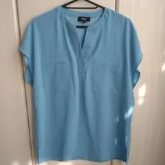 お値下げ❣Theory 半袖ブラウス S 鮮やかなブルー