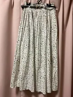 【完売品】GRL ベルト付きドットスカート grl グレイル