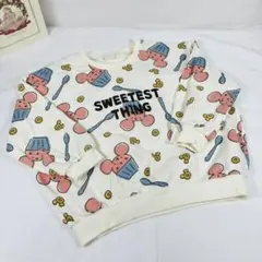 120サイズ　LITTC　リトシー　ミッキー＆ミニー　スイーツ柄　トレーナー