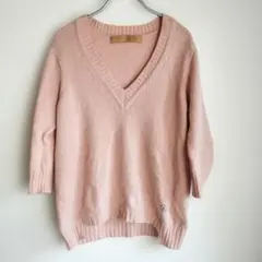 イリアンローブ　iliann loeb 　Vネックニット　セーター　　日本製