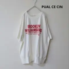 PUAL CE CIN　ピュアルセシン　ロゴプリントTシャツ　インフルエンサーのサムネイル