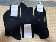 MACKINTOSH PHILOSOPHY 猫デザインブラックソックス3足セットのサムネイル