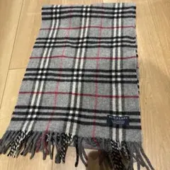 BURBERRY LONDON ラムウール マフラー グレー チェックのサムネイル