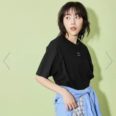 【洗濯のみ】CITEN ボクシーフィットTシャツ ブラックのサムネイル