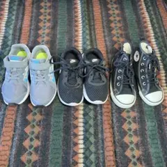 KIDSスニーカー3足 美品 NIKE、CONVERSE 17〜18cm