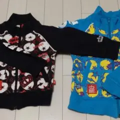 Babydoll　2点セット　キッズアウターフード無し　フロントジップ