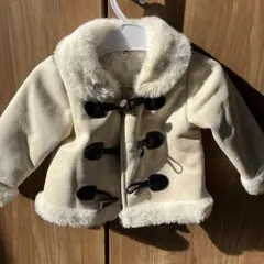 フード付きダッフルコート クリーム色