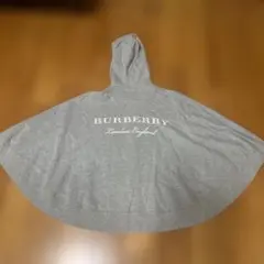 BURBERRY バーバリー　グレー フード付きパーカー　ケープ　ポンチョ　M
