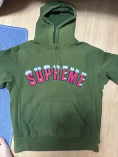 SUPREME‼︎プルオーバーパーカー 氷 アイス 刺繍 裏起毛 緑 XL - メルカリ