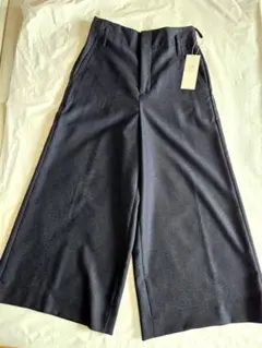 新品　23区【オンワード樫山】洗えるハイウエスト　ワイドパンツ　ネイビー　34