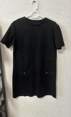 ZARA 黒 半袖 ミニワンピース